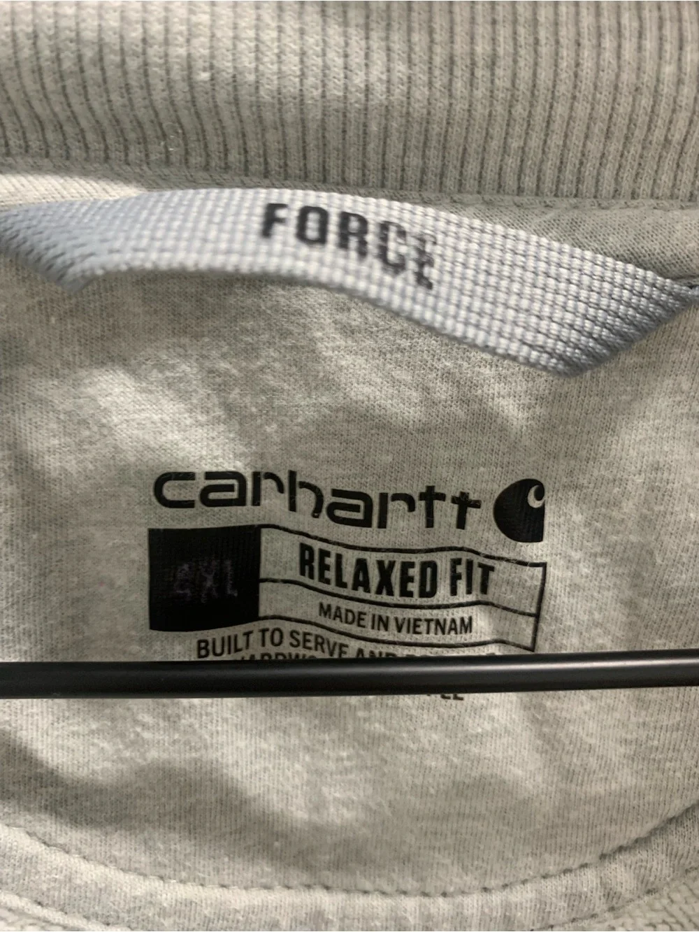 Carhartt Force Men's Light Gray 1/4 Zip Pullover Sweatshirt